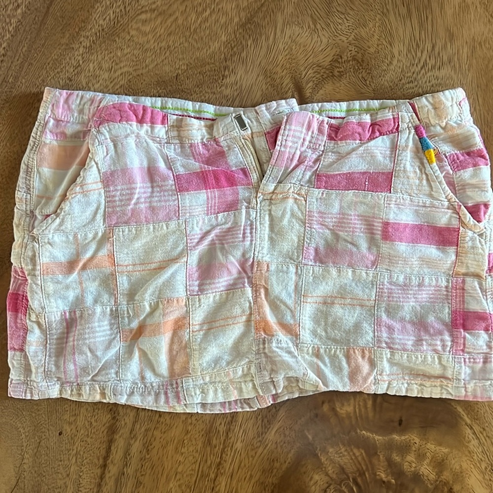 ‘YOU’ pink plaid skirt. Women’s/juniors. Size 3.